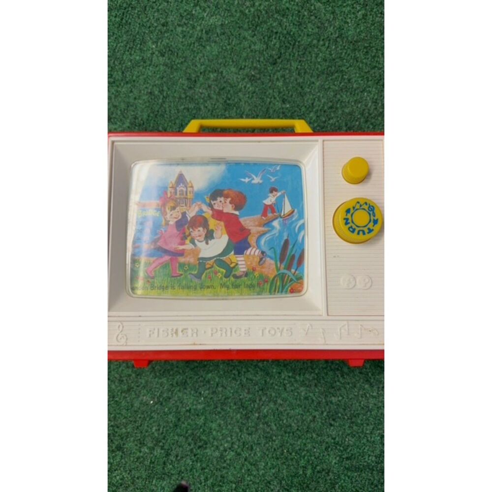 Vintage Fisher-Price Two Tune TV music box toy